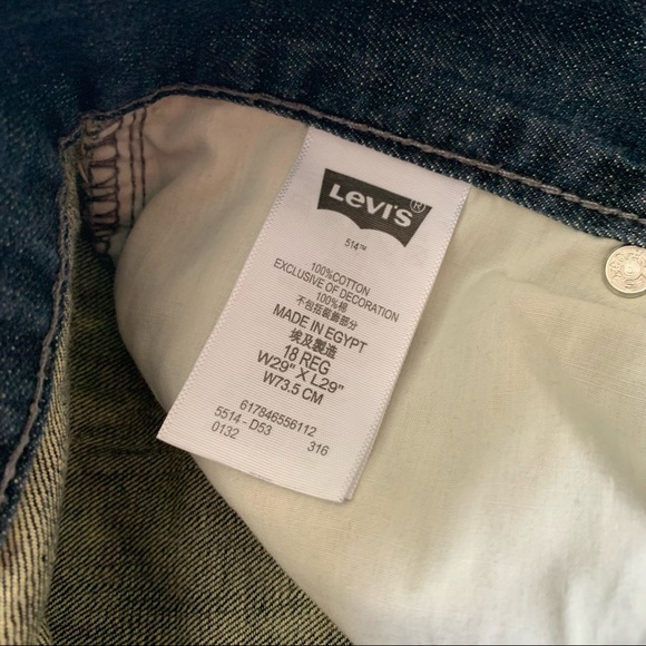 Levi’s 514 Dark Wash Blue Jeans - Picture 9 of 9